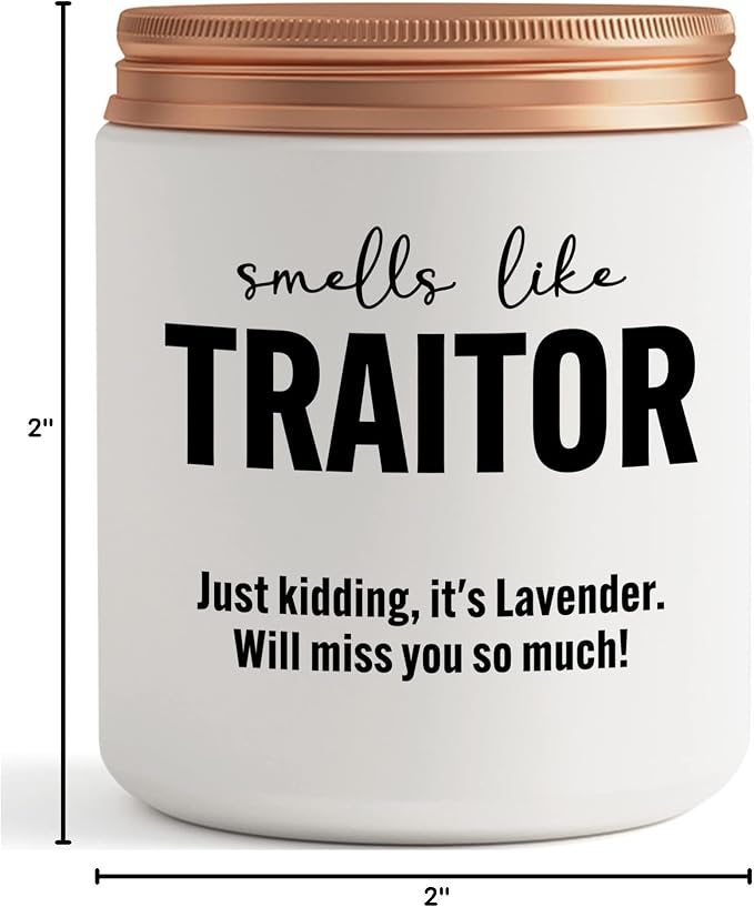 Funny Farewell Gift for Coworker - Unique Leaving, Goodbye, New Job, Good Luck Candle Gifts for Women, Boss, Employee - Friend Neighbor Moving Away Housewarming Gifts for New House
