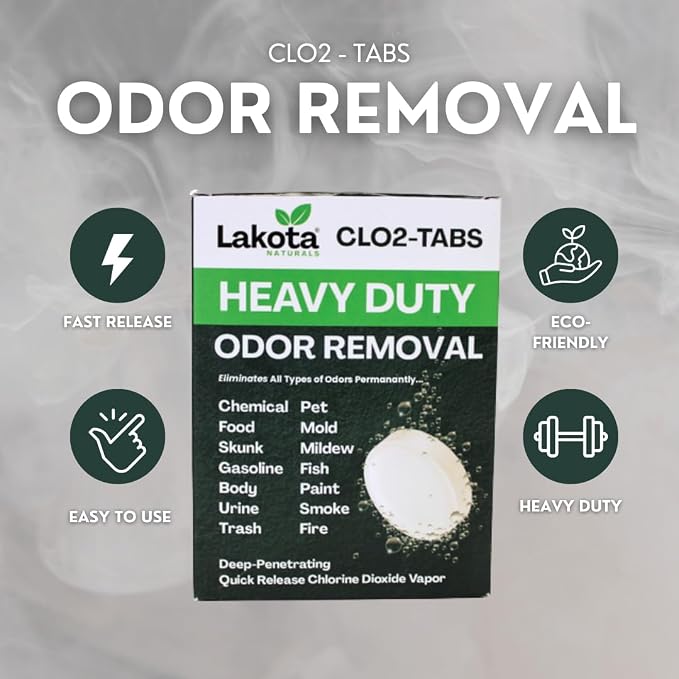 Chlorine Dioxide Heavy-Duty Fogger Deodorizing Kit, Professional Strength Odor Remover For Car, Home, RV, Room, Garage. Scent Bomb Air Freshener & Deodorizer. Easy to Use Kit Eliminates All Odors!
