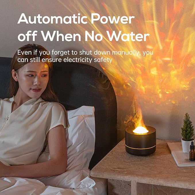 Star Sky Lamp Aromatherapy Diffuser, 200ml Essential Oil Diffuser with Rotating Projection, Cool Mist Humidifier for Bedroom with Auto Shut-off, Home Decor Gifts