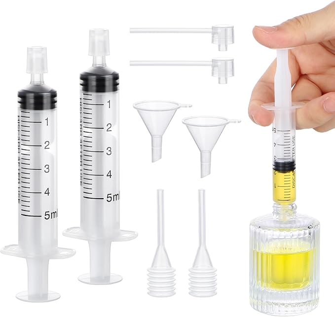 Segbeauty Perfume Refill Tool Kit, 8pcs Plastic Clear Dispenser Set, Funnel & Pump for Travel Refillable Atomizer