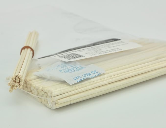 100 Pieces Natural Rattan Reed Diffuser Replacement Sticks (8.7" x 3mm)