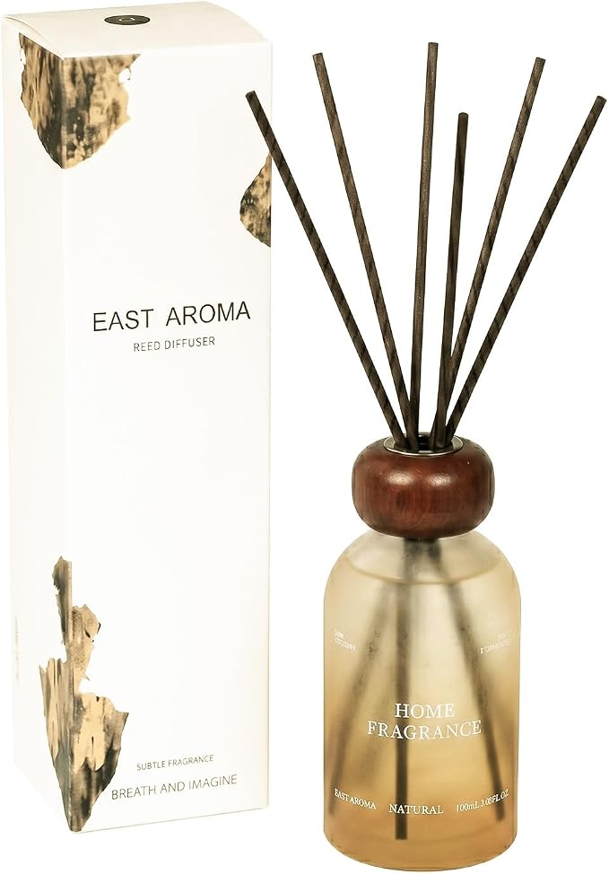 Reed Diffuser Set for Home 8.45 oz Scented Oil Diffuser with 6 Fiber Sticks, Smell Good Long Lasting Fragrance for Bathroom, Living Room, Office and Aromatherapy Gift (Cinnamon)