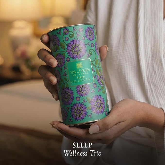 SPA CEYLON Sleep Wellness Trio Set, Restful Spa Essentials for Nourished Skin, Natural Ingredients, Ayurvedic, (Lavender)