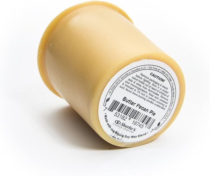 Butter Pecan Pie Soy Votive Candles - Scented with Natural Fragrance Oils - 6 Beige Natural Votive Candle Refills - Bakery & Food Collection