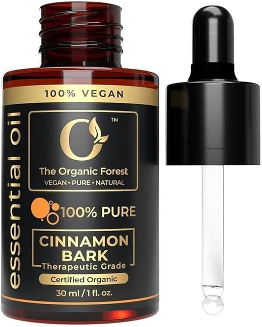 100% Plant Based Cinnamon Essential Oil for Diffusers and Skin | Pure Organic Cinnamon Oil for Aromatherapy, Candle Making, Natural Solutions | Skin-Safe Essential Oil for Home, Sleep & Wellness