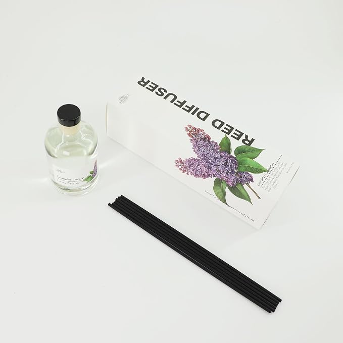 Reed Diffuser Set for Bathroom & Home, Long Lasting Essential Oil Aroma, Glass Bottle Home Fragrance with Sticks, Ideal Gift for Woman
