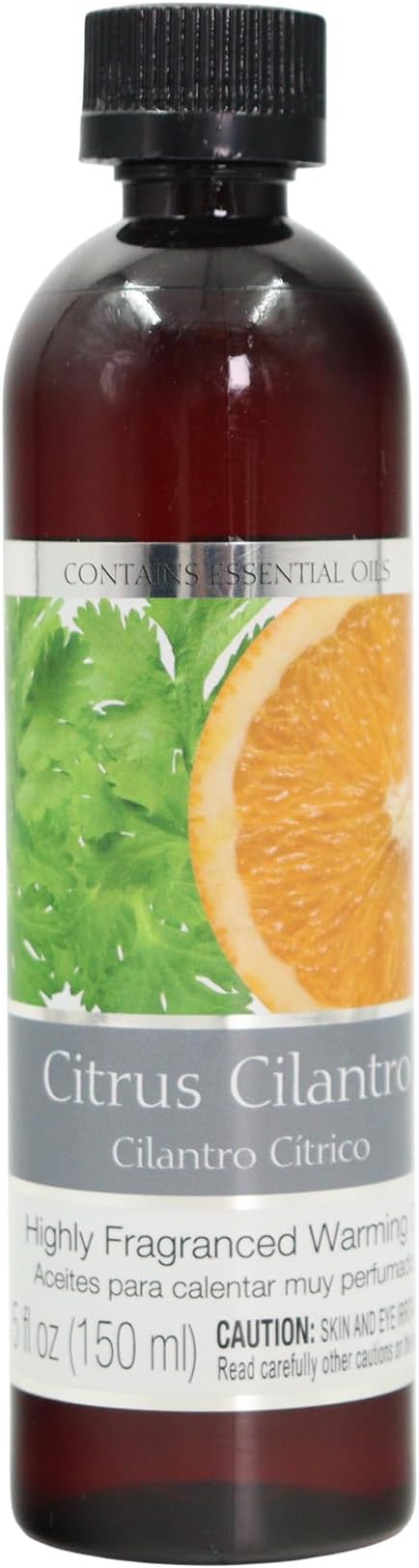 Hosley's Set of 2, 5 oz Citrus Cilantro Fragrance Warming Oils. Ideal Gift for Weddings, spa, Reiki, Meditation, Bathroom Settings. P1
