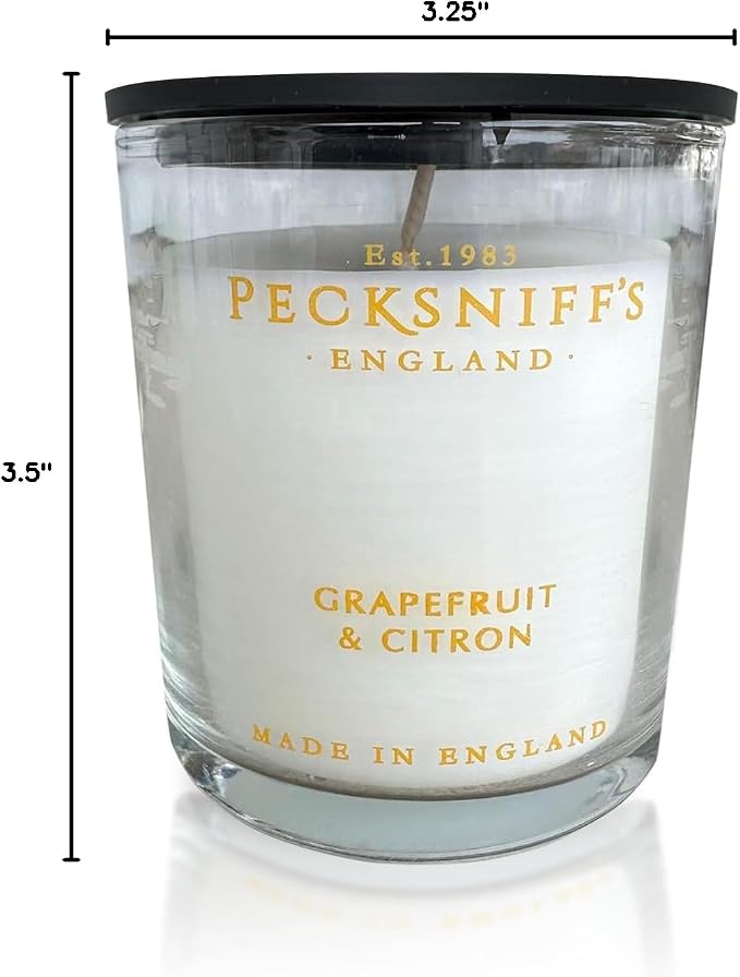 Pecksniff's Grapefruit & Citron Luxury Scented Candle | 1 Wick, 100 g/3.5 oz
