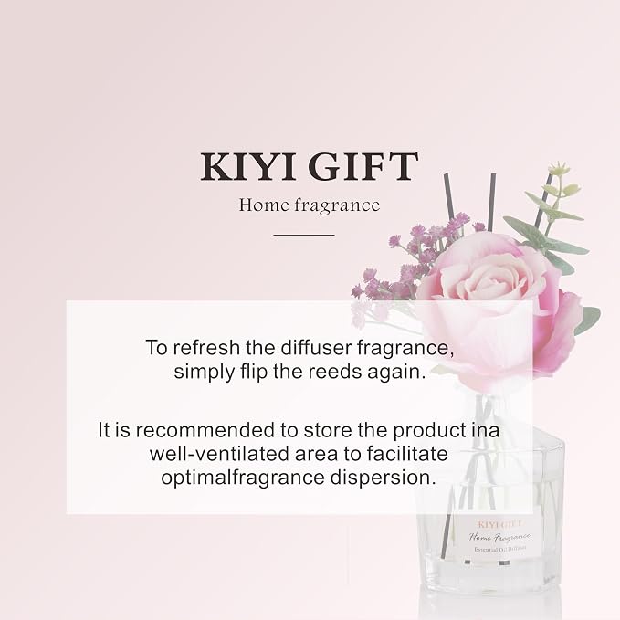 Reed Diffuser Set,8.4 fl oz Scent Diffuser with 6 Reed Sticks, Home Fragrance,Up to 120 Day Long Lasting Scent,Reed Diffuser for Bathroom, Shelf Decor (Gardenia White Tea)