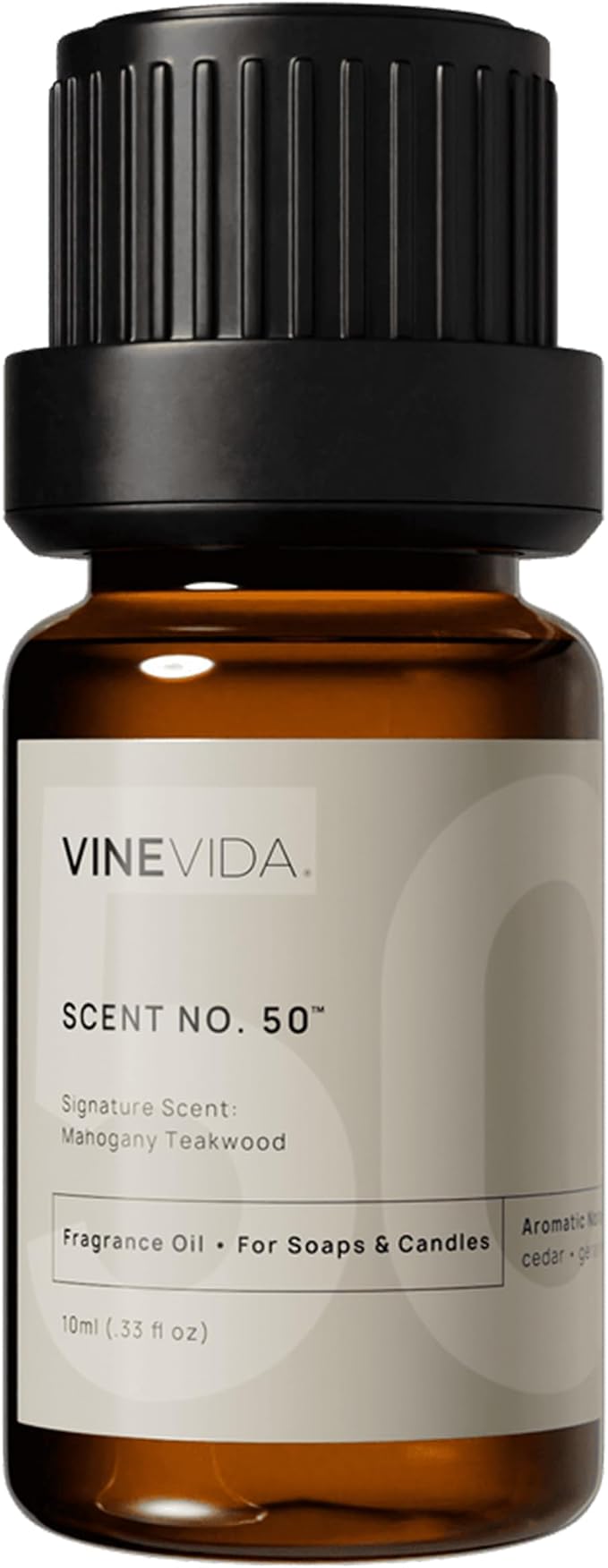 VINEVIDA [0.33oz] Mahogany Teakwood Fragrance Oil for Candle Making and Soap Making - Premium Candle Scents for Soy Candles