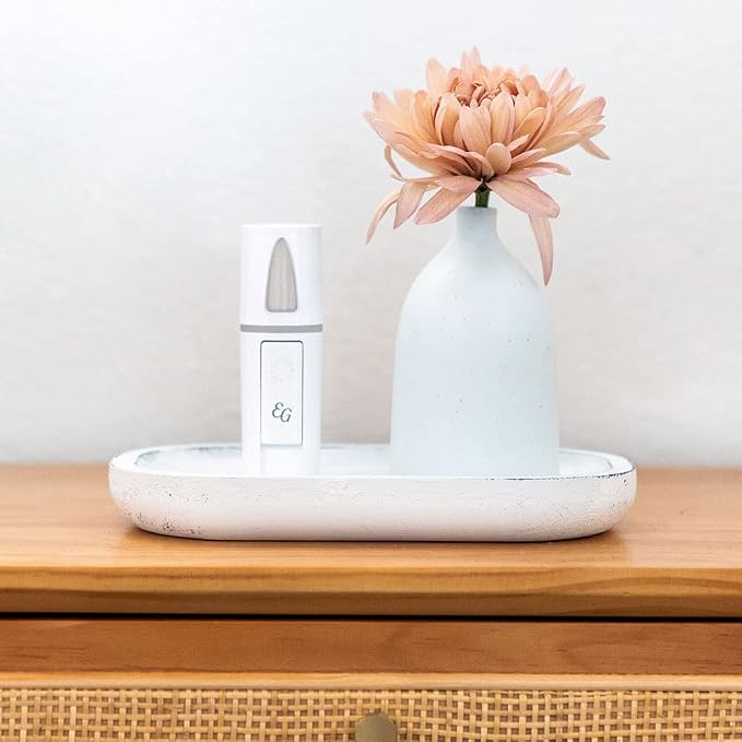Edens Garden Mio Mist Portable Essential Oil Diffuser – Handheld USB Rechargeable Aromatherapy Essential Oils Mister - Compact for Home, Travel, Office, Car & Desk Use – White