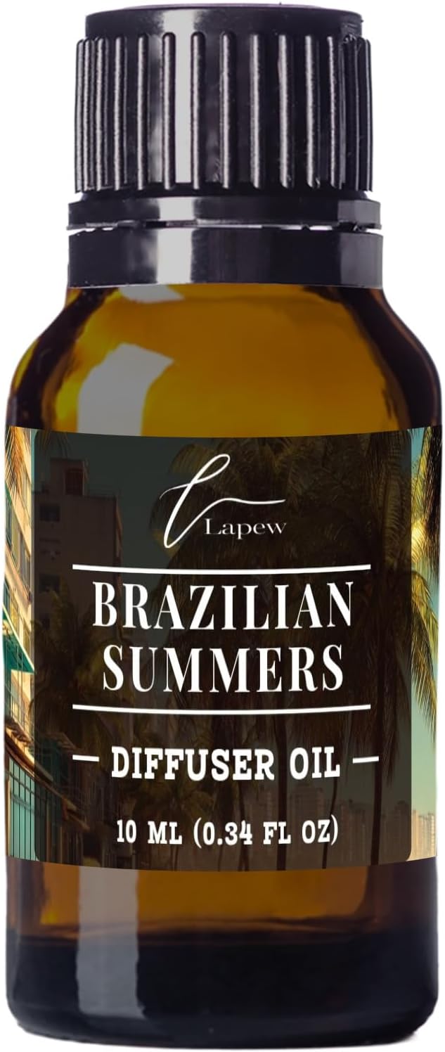 Lapew Brazilian Summers Waterless Diffuser Oil | Brazilian Waves Fragrance Oil for Nebulizer & Cold Air Diffusers | Scented Home Oil | 0.34 fl oz
