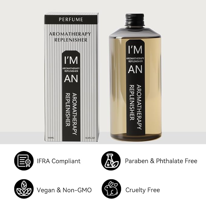 Reed Diffuser Oil Refill Hilton, 500ml/16.9Fl oz - Premium Long Lasting Floral Essential Oil, Home Fragrance for Hotel Didduser, Bedroom, SPA, Bathroom Home Decor