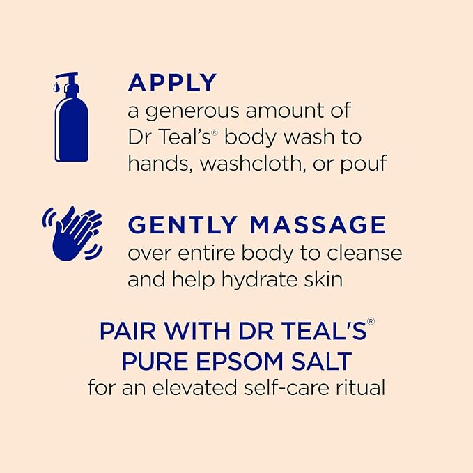 Body Wash with Pure Epsom Salt, Glow & Radiance, Vitamin C & Citrus Essential Oils Teal's, 24 fl oz
