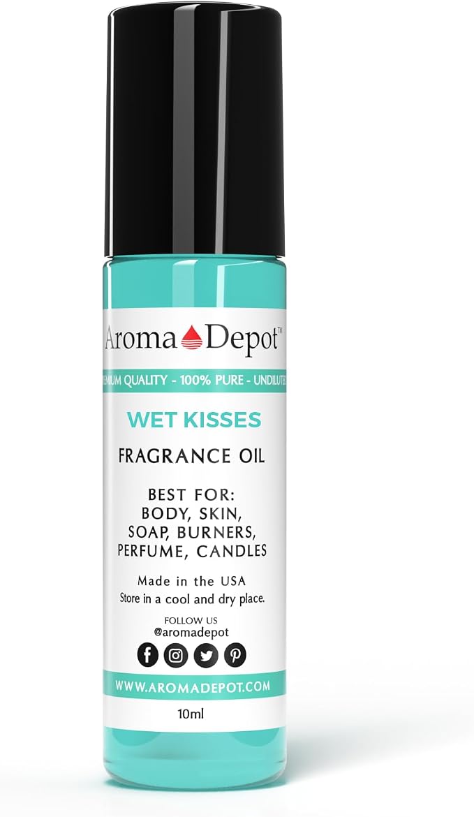 Wet Kisses Type 10 ml Fragrance Oil I Perfume I Skin Oil I Scented Oil. DIY Projects Such as Candles, Bath Bombs, Body Butters, Creams and lotions. Works for Diffuser, Burners, or Warmers.