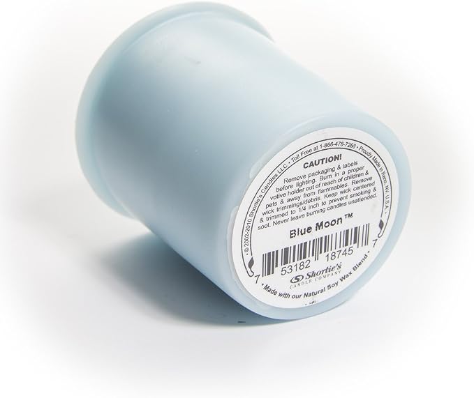 Blue Moon Soy Votive Candles - Scented with Natural Fragrance Oils - 6 Blue Natural Votive Candle Refills - Fresh & Clean Collection