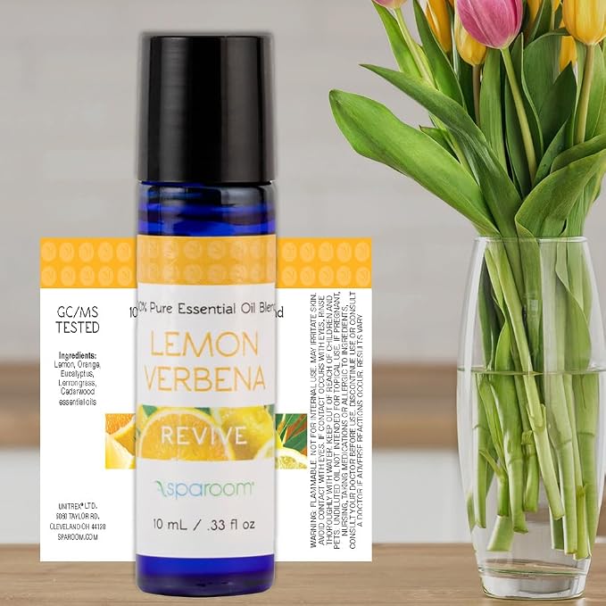 SpaRoom Aromatherapy 100% Pure Essential Oils for Diffusers and Air Freshners, Revive Lemon Verbena Blend, 10 mL