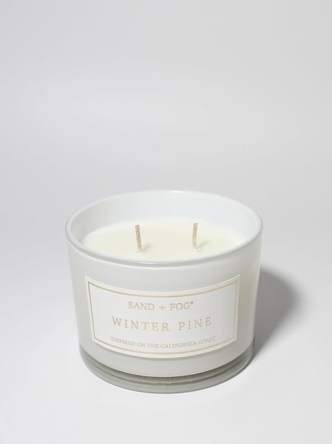 Sand + Fog Scented Candle - Winter Pine – Additional Scents and Sizes – 100% Cotton Lead-Free Wick - Luxury Air Freshening Jar Candles - Perfect Home Decor – 12oz …