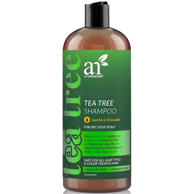 Artnaturals Tea Tree Shampoo - (16 Fl Oz / 473ml) - Sulfate Free – Made with 100% Pure Therapeutic Grade Tea Tree Essential Oil