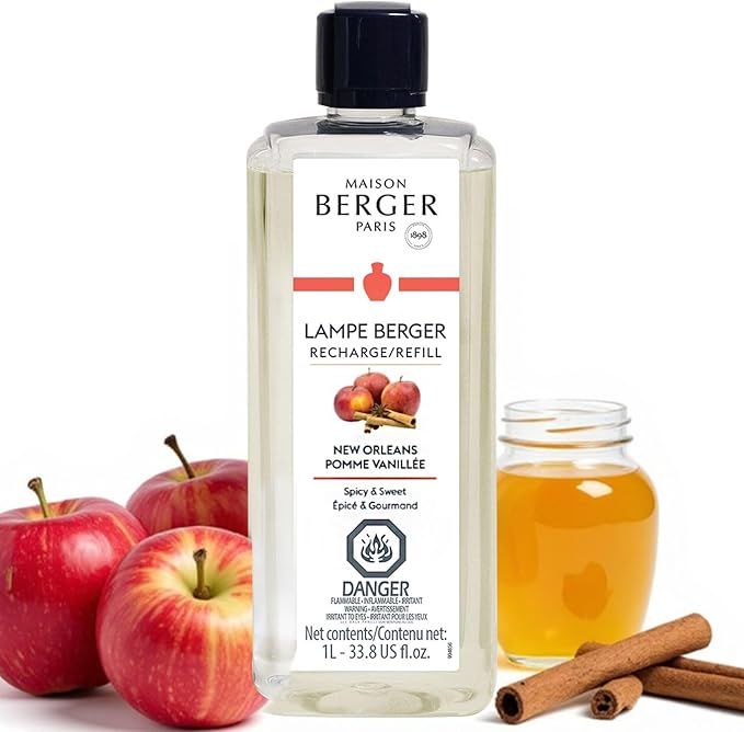 MAISON BERGER Lampe Berger Refill, 1 L, New Orleans | Catalytic Lamp Fragrance Refill, Helps Neutralize Odors, ~160 h Fragrance Diffusion, Made in France