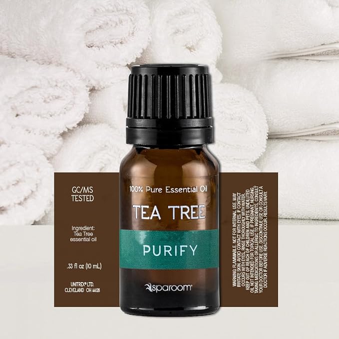 SpaRoom Aromatherapy 100% Pure Undiluted Essential Oil, Purify Tea Tree, 10 mL