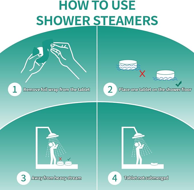 Shower Steamers Aromatherapy 15 Pack, Fathers Day Gift for Dad Husband from Wife Daughter, Organic Eucalyptus & Menthol Essential Oil, Home Spa Relaxing Gifts for Women & Men