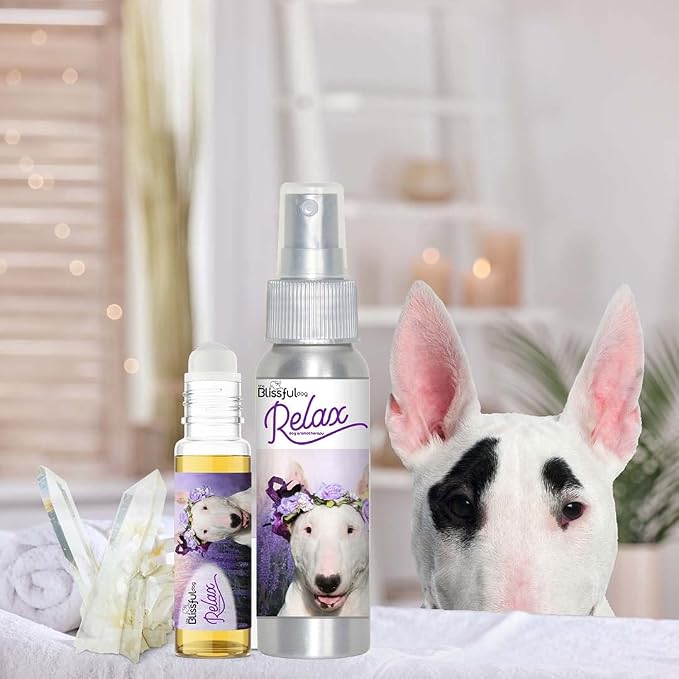 The Blissful Dog Bull Terrier Dog Relax Roll-ON Aromatherapy for Dogs - Anxiety Relief for Dogs