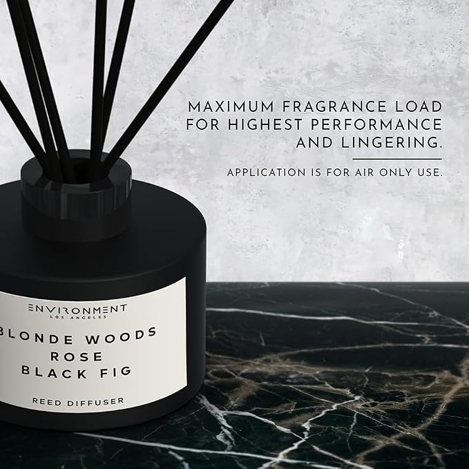 Environment Inspired by 5-Star Resort EDT Reed Diffuser, 200ml Luxury Scented Reed Diffuser Aromatherapy (Blonde Woods | Rose | Black Fig) Reed Diffusers for Home, Diffusing Oil, Home Fragrance