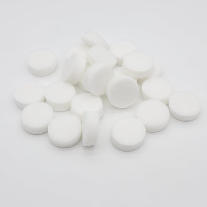30Pcs Unscented Essential Oil Perfumes Refill Pads for Car Air Freshener Clips Car Diffuser,Car Air Freshener Vent Clip Felt Pads,17mm White Refill Replacement Tablets for Custom Fragrance