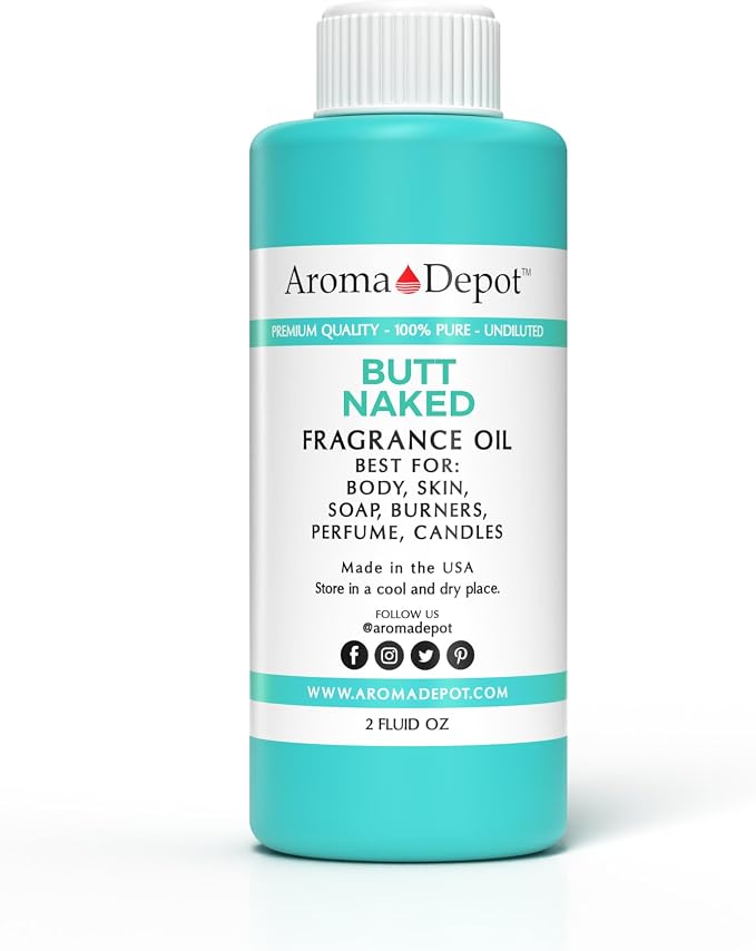 Aroma Depot 2 oz. Butt Naked Type Unisex Perfume/Body Oil Our Interpretation, Premium Quality Uncut Fragrance Oil