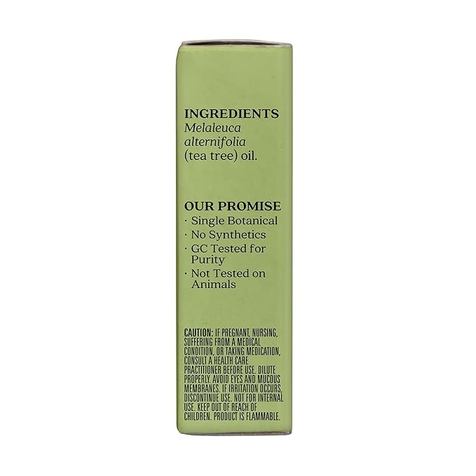 Aura Cacia 100% Pure Tea Tree Essential Oil, 100% Pure Therapeutic Grade, 15 ml in Box, Melaleuca alternifolia