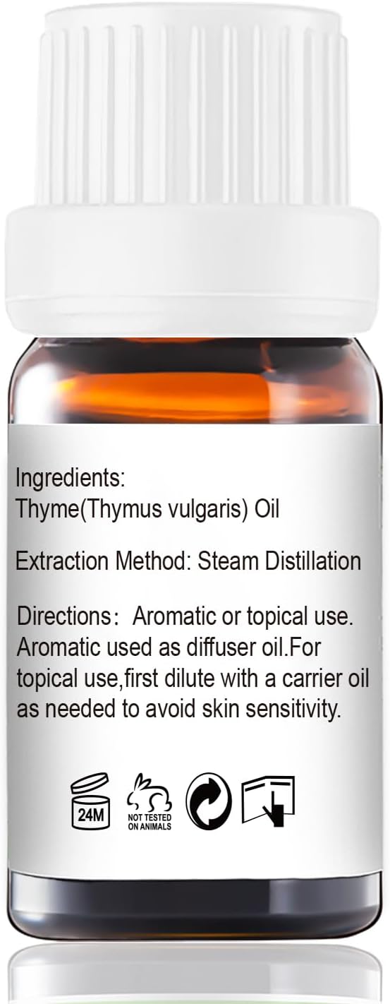 GM Gumili Thyme Oil - 100% Pure Essential Oil for Skin, Hair, Diffuser & DIY Crafts - 10mL Natural Herbal Scent