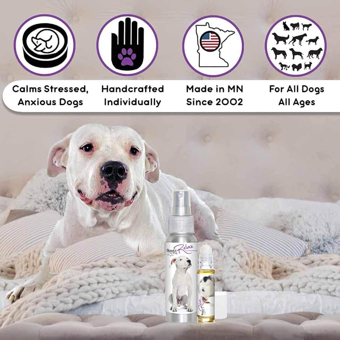 The Blissful Dog Dogo Argentino Relax Roll-ON Aromatherapy for Dogs - Anxiety Relief for Dogs