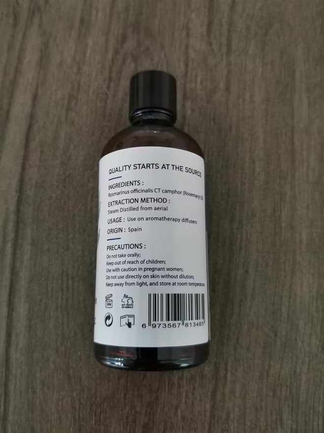 HIQILI Rosemary Essential Oil, for Shampoo, Conditioner, Skin & Diffuser - 3.38 Fl Oz