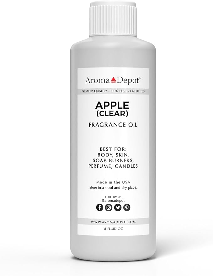 Aroma Depot Apple Perfume/Body Oil (7 Sizes) Our Interpretation, Premium Quality Uncut Fragrance Oil Floral Scent (8 Ounce Plastic Bottle (240ml))