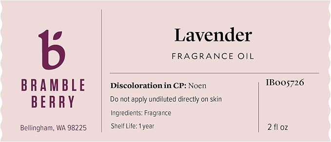 Bramble Berry Lavender Fragrance Oil 2 oz | Calming Floral Scent for Soap Making, Candles, Lotion, Bath Bombs & Perfume | Skin Safe, Vegan, Paraben & Phthalate Free, DIY Craft Essential