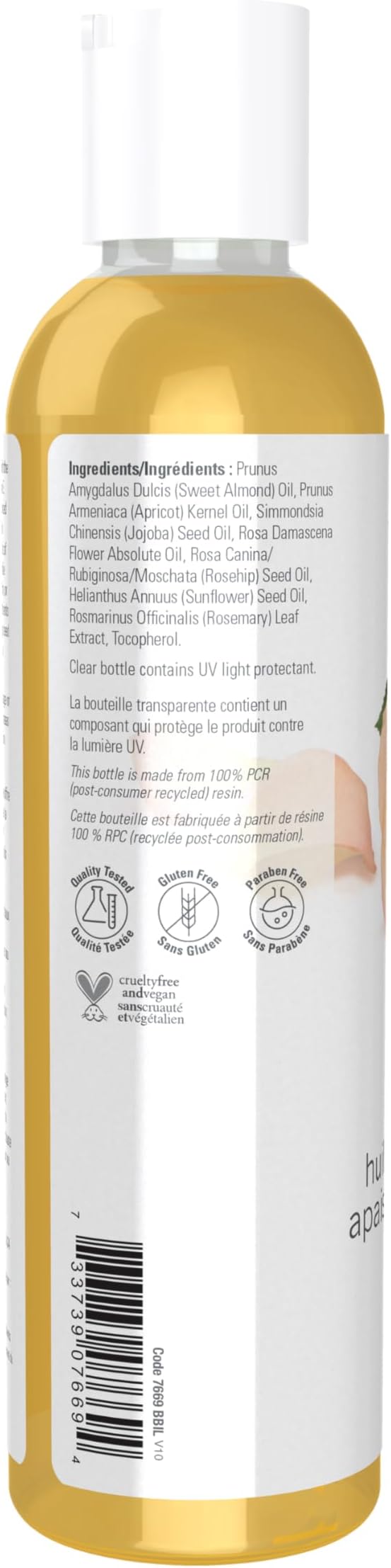 NOW Solutions, Tranquil Rose Massage Oil, Body Moisturizer for Dry Sensitive Skin, Promotes Healthy-Looking Skin, 8-Ounce