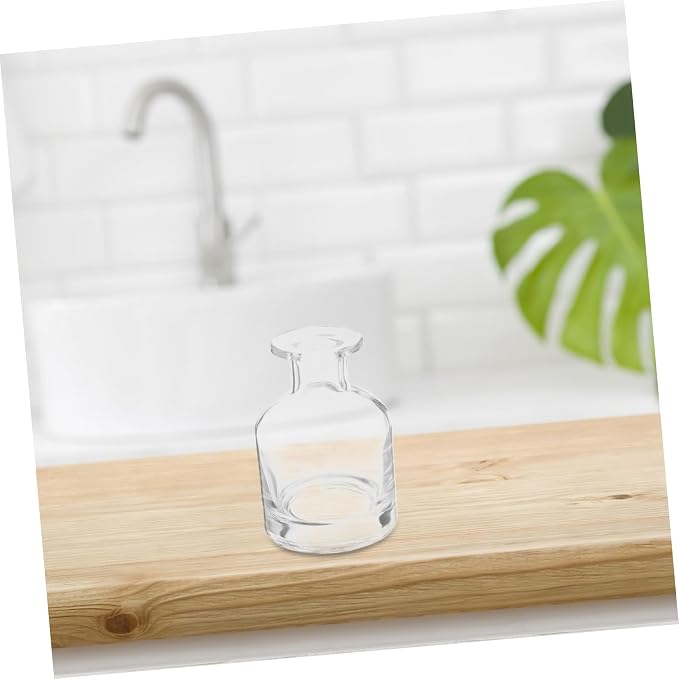 COLLBATH 2pcs Elegant Glass Reed Diffuser Bottles Decorative Oil Diffuser Containers Multipurpose Home Car Fragrance