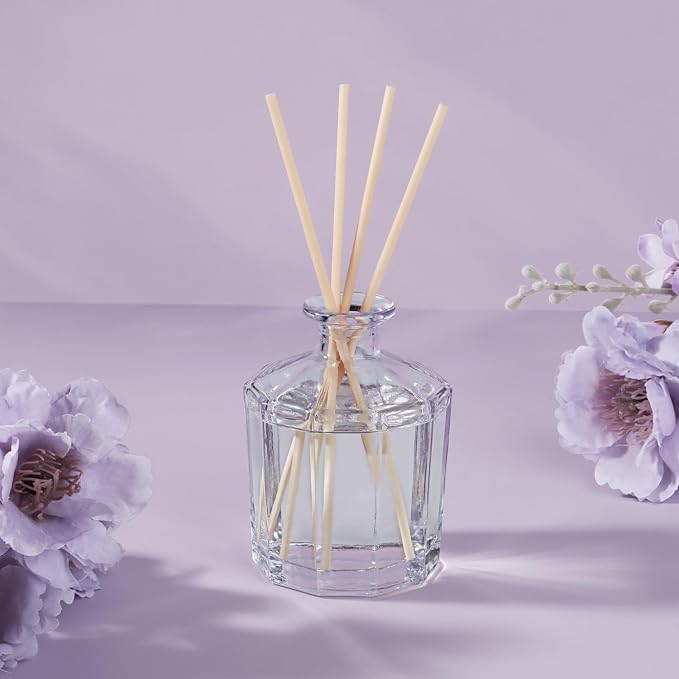 L'odeur Vill Reed Diffuser, 8.5 Oz(250ml) Lavender Geranium Bathroom Diffuser with 10 Sticks, Scented Diffuser Home Fragrance Essential Oil Reed Diffuser Set for Home Large Rooms Bathroom Shelf Decor