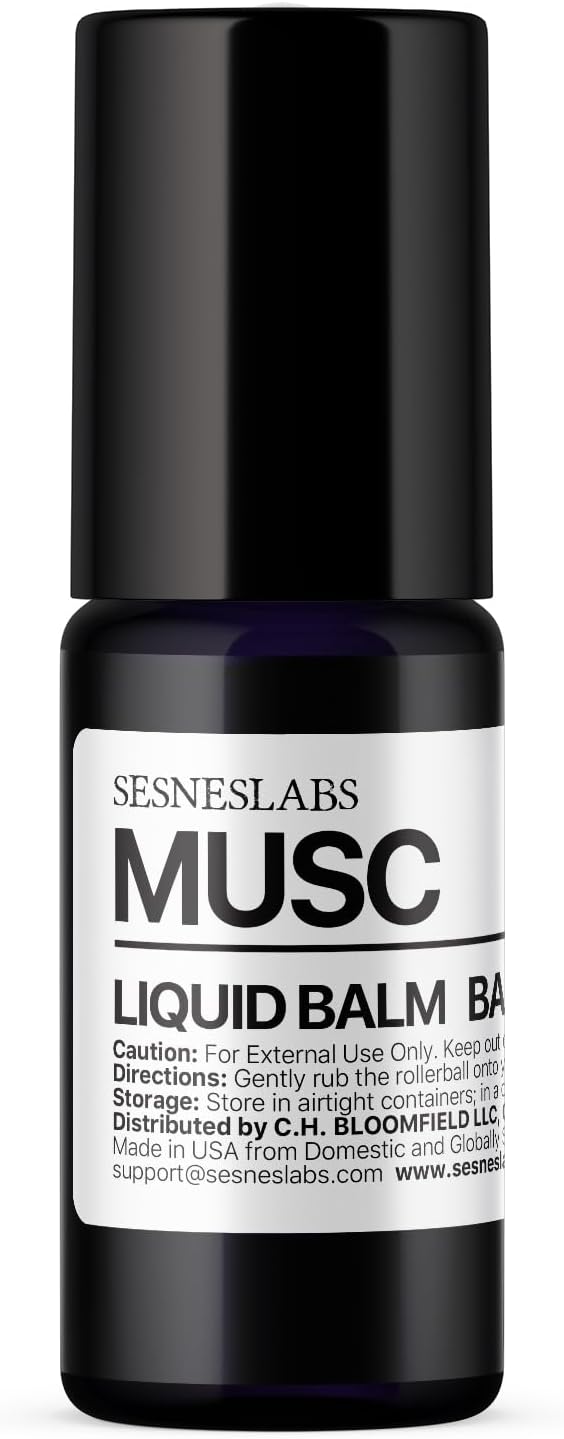 sesneslabs Musc Roll-On, Perfume, Alcohol Free, Olfactive Marker, Niche Scent, Unisex Perfume for Women and Men 10ml/.33 fl OZ