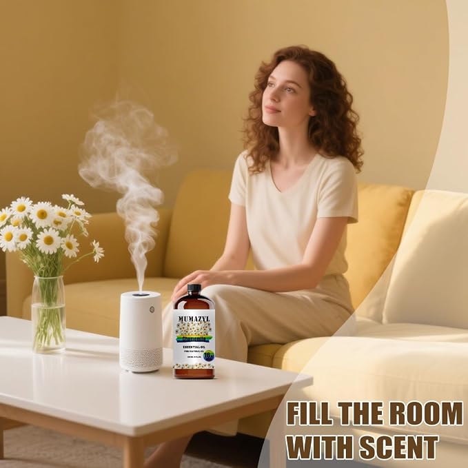 Chamomile Essential Oil, Chamomile Oil 16 Fl Oz 480ML for Diffuser Humidifier Yoga Cleaning DIY Candle Soap Making MUMAZYL Essential Oils