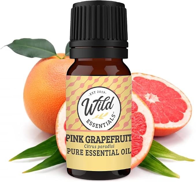 Wild Essentials Pink Grapefruit 100% Pure Essential Oil - 10ml, Therapeutic Grade, Made and Bottled in The USA, Uplifting, Energizing