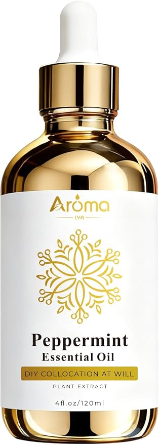 100% Pure Peppermint Oil 4 fl oz Peppermint Essential Oil - Essential Oils for Hair & Diffusers & Home Care, Candle Making, Gifts for Women Valentine's Day Gift