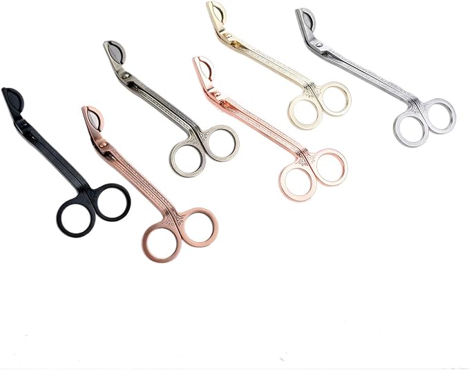 MUXSAM Candle Wick Trimmer, Candle Wick Cutter, Candle Scissors Cutter, 1-Pack Stainless Steel Wick Clipper Scissor Candle Tool for Trim Wick to Burn, Reduces Soot (Red Bronze)