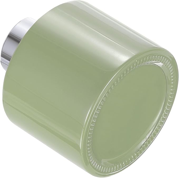 HARFINGTON Empty Glass Diffuser Bottle 140ml/4.7oz Refillable Fragrance Accessories Aromatherapy Jar Container for Replacement Reed Diffuser DIY Home Bathroom Green with Silver Tone Cap