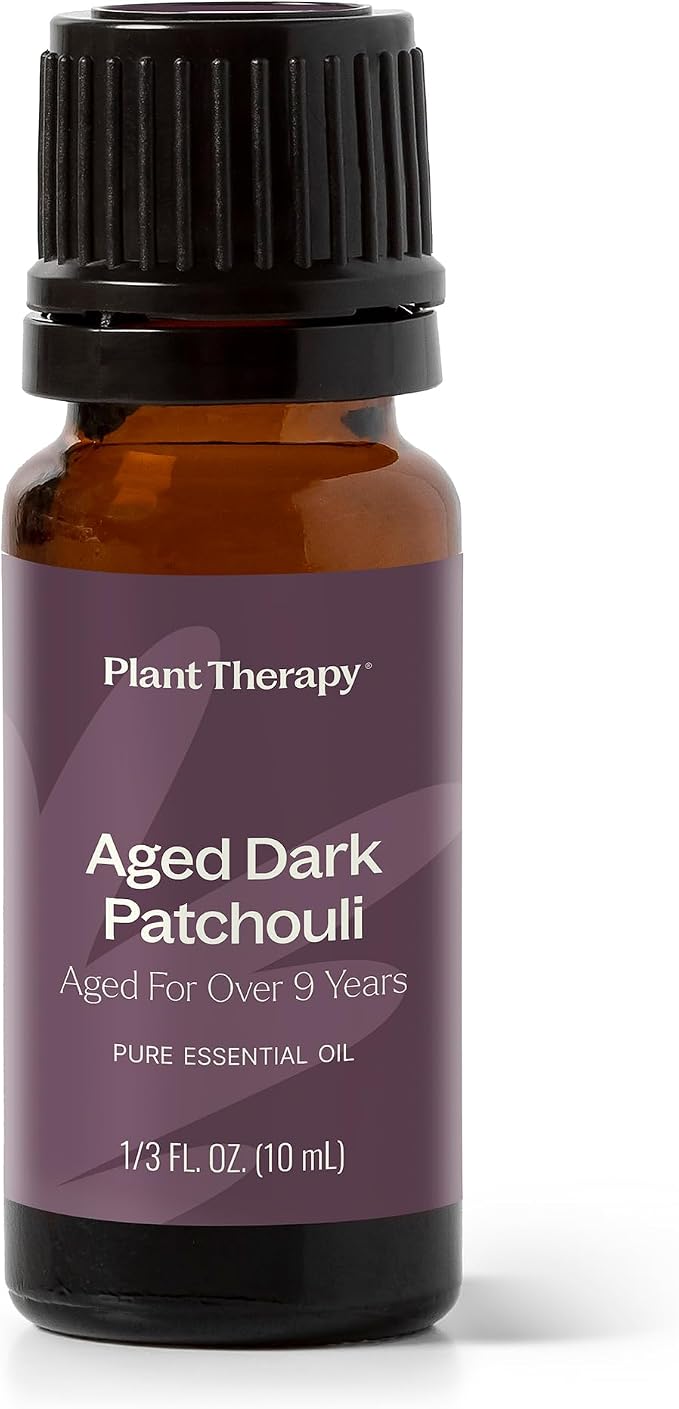 Plant Therapy Aged Dark Patchouli Essential Oil 10 mL (1/3 oz) – 100% Pure, Therapeutic Grade – Aged Patchouli Oil with Deep, Bold, Earthy Scent – Aromatherapy & Fragrance Oil for Diffusers & Skin