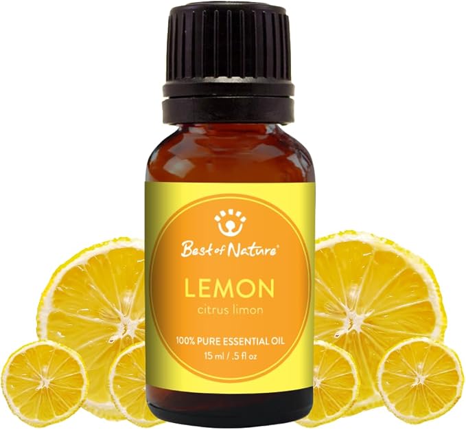 Lemon Essential Oil for Diffuser Aromatherapy – Best of Nature 100% Pure Undiluted Oils for DIY, Home Fragrance, and Topical Use