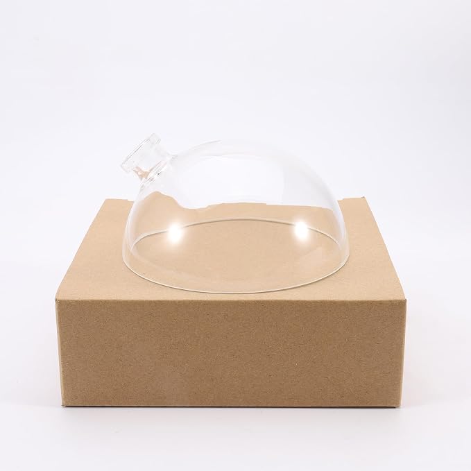 Glass Essential Oil Diffuser with Real Wood Base, 180ml Aromatherapy Diffuser with 2 Mist Modes, 7 Colors LED Light Ultrasonic Cool Mist Humidifier for Home and Office (Glass Cover)
