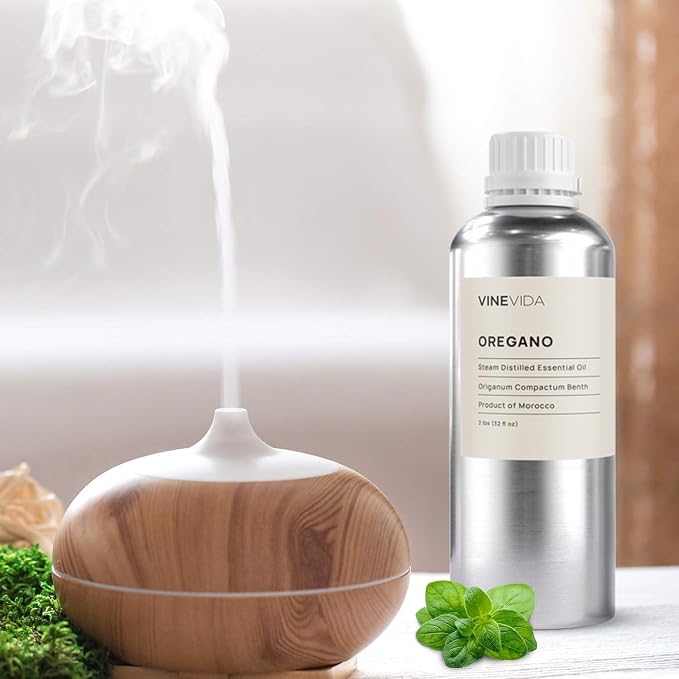 VINEVIDA Oregano Essential Oil - 32 oz - Undiluted - DIY Candle Scents - Bulk for Soap Making & Skin Safe