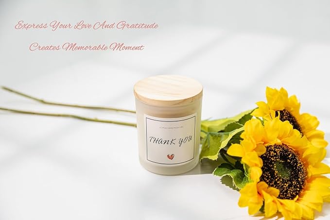 Thank You Gifts, Perfect for Moms, Dads, Friends, Sisters, Coworkers, Nurses, Principal, Mentors, Teacher Appreciation Gifts, Lavender Scented Candle, Natural Soy Wax & Natural Essential Oils